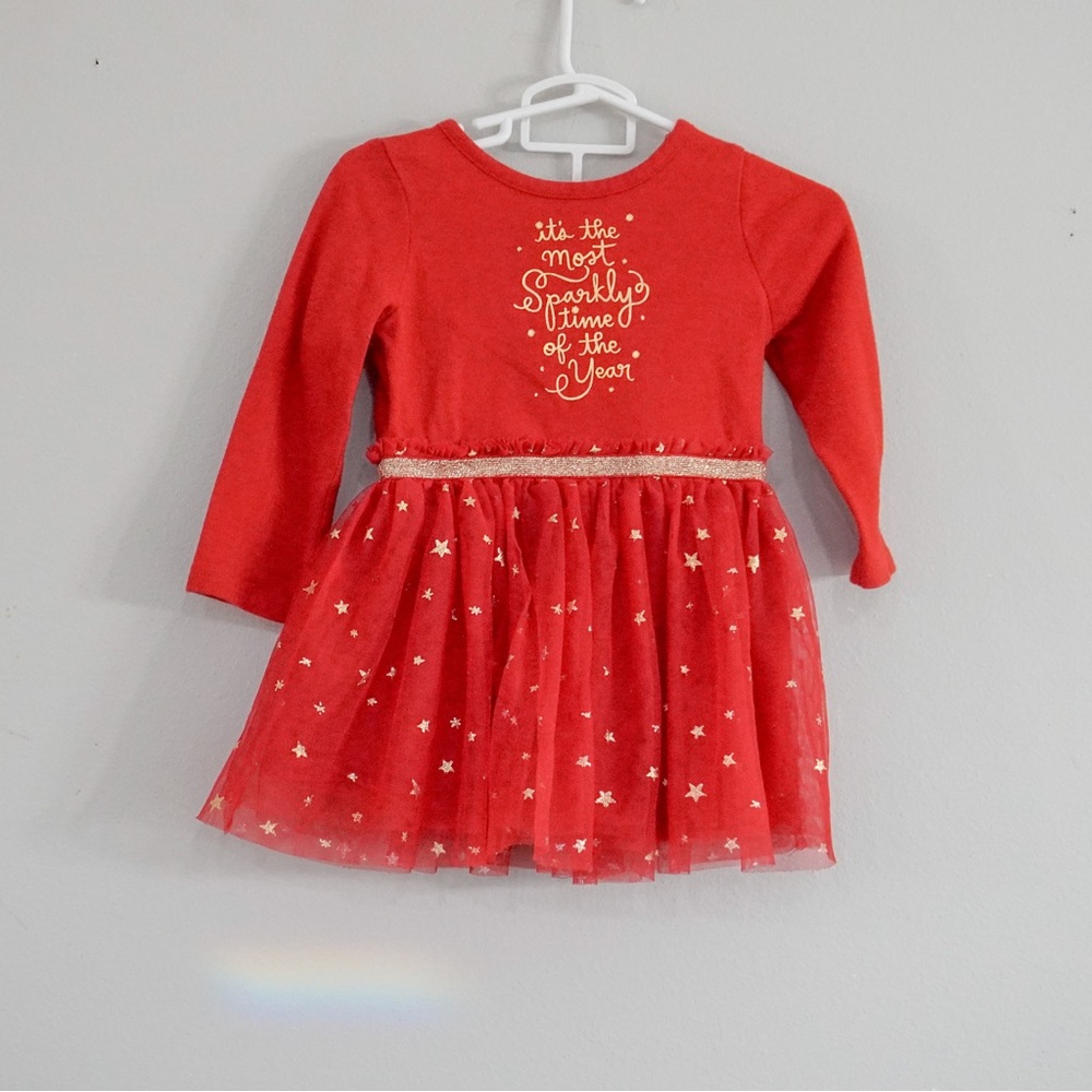 Carter’s Baby Girl Christmas Dress with Bloomers - Size 18 Months
